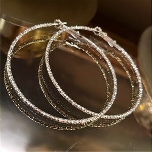 Diamond Cut Hoop Earrings